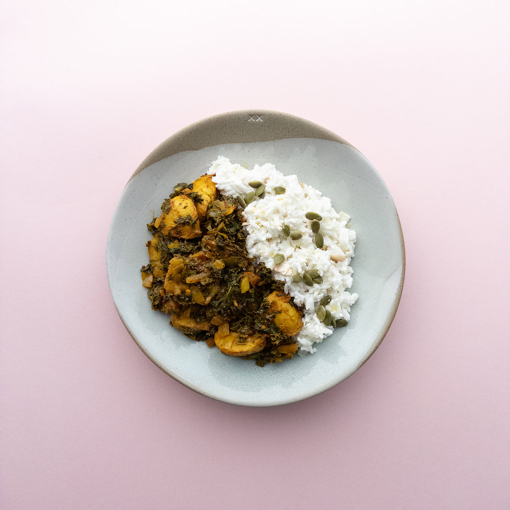 Week 2 (Late Follicular Phase) Cycle Syncing Saag Aloo Meal